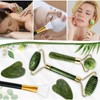 Gua Sha Stone & Face Roller Set Natural Jade Roller