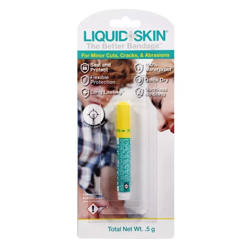 Liquid Skin 5x Liquid Skin Better Bandage Seals Cuts/Scrapes, Waterproof,