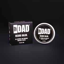 Top Dad Premium Beard Balm for Men - Natural Beard Conditioning & Styling - Softens, Tames, Nourishes Facial Hair - Non-Greasy, Moisturizing Beard Care for All Beard Types