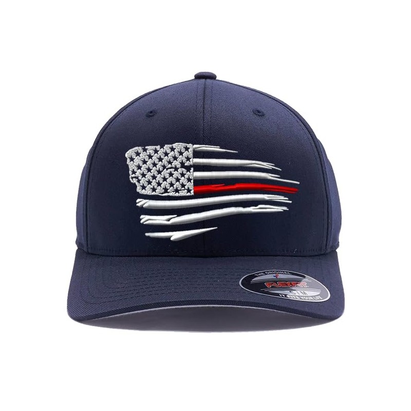 Tactical Thin Lines, Thin Red/Blue/Green/Yellow Line Waving American Flag hat,