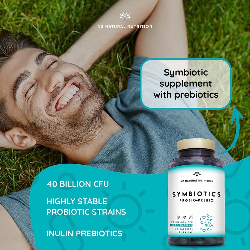 Probiotics and Prebiotics Supplement for Adults, 40 Billion CFU, 6