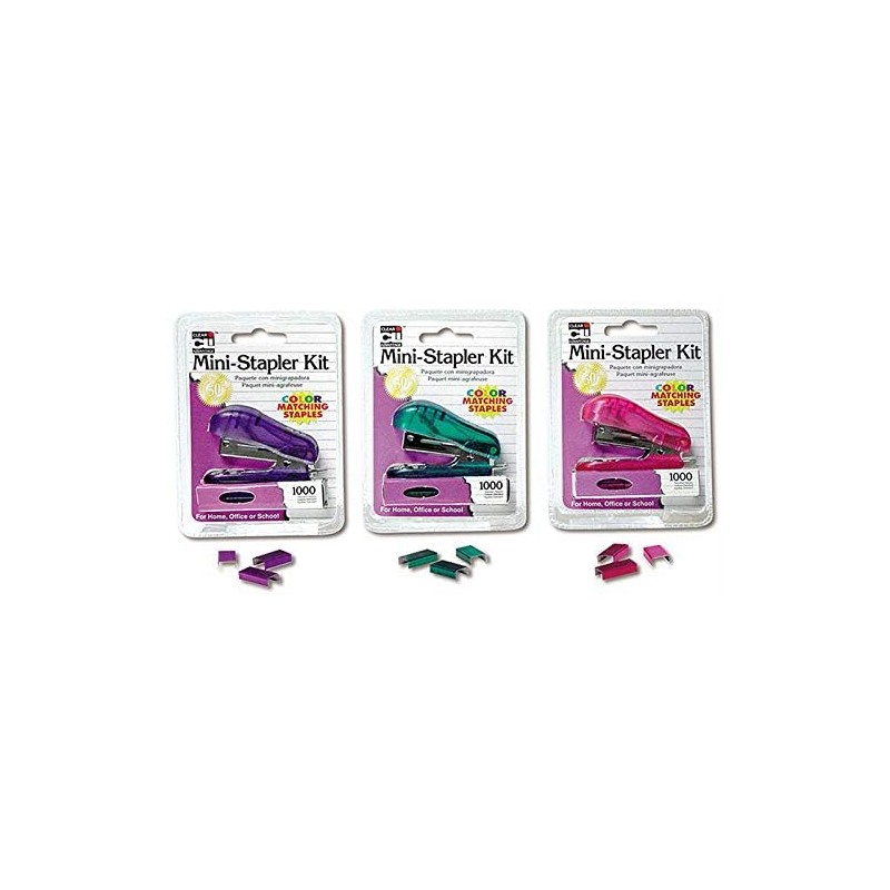 Charles Leonard, Inc Mini Staplers 6 Pack - 1,000 Staples