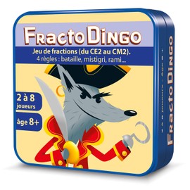 Aritma CGFRAC01 Fractodingo CE2-CM2 | Gesellschaftsspiel | Lernkartenspiel | ab 8 Jahren | 2-8 Spieler | 10 bis 15 Minuten