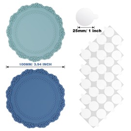 LSYGXYZ Wax Seal Silicone Pad Kit 2 Pieces Wax Seal Pads with 40 Pieces Double Sided Adhesive Dots for Thank You Cards Wedding Invitations Christmas Gift Wrapping for Making Sealing Wax