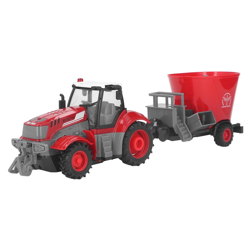 RC Farm Tractor with Trailer Remote Control Tractor Toy RC