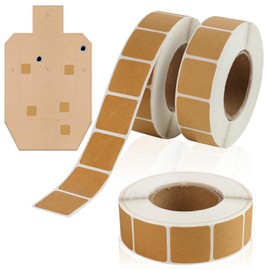 3000 Pieces 3 Rolls Square Target Pasters for Shooting Target Stickers Self Adhesive for Shooting Range Practice Shooting Cardboard Targets Paper (Yellow)