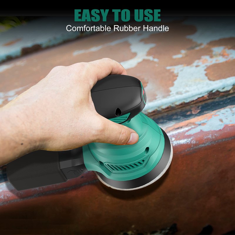 5-Inch Random Orbital Sander, HYCHIKA 13000RPM Electric Orbital Sander with