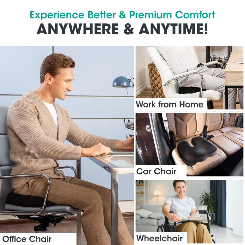 Modvel - The Original Gel Seat Cushion for Desk Chair,