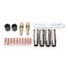 19Pcs Torch Welding Accessories Kit Nozzles Contact Tips for Binzel