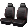 CAR PASS Universal FIT Piping Leather Two Front Seat Covers