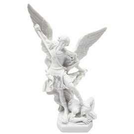 Vittoria Collection 11 Inch Tall Saint St Michael Archangel Italian Statue Sculpture Figurine Guardian Angel Protector Protection Made in Italy Indoor Outdoor