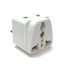 Seven Star Universal Travel Plug Adapter with 2 Inputs for Europe Asia Germany, France, Finland, Greece - 2 Round Pins - Type C- Multipack (2 Pack)