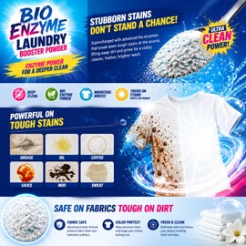 Bio Enzyme Laundry Booster Powder, 16oz Deep Clean Stain