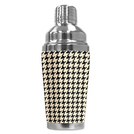Mugzie brand 20 Ounce Cocktail Shaker with Insulated Wetsuit Cover - Houndstooth