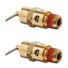 MTQY 2PCS 1/4 Inch NPT 125 PSI Air Compressor Automatic Vent Valves Pressure Vessel Brass Component Industrial Hydraulics Pneumatics Plumbing Fitting