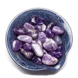 Cherry Tree Collection 1/2 Pound Polished Stones - 1/2" - 1" Size Tumbled Stones - Tumbled Crystals Bulk for Healing, Reiki, Chakra (Amethyst)