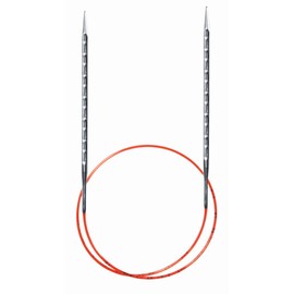 Addi 63400 addiNovel Circular Knitting Needles Square 60 cm x 3 mm Arthritis Red 60 cm 3 mm