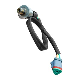 QAGGUM Fuel Injection Pressure Sensor Fit for Caterpillar On Highway C7 C9 Diesel Engine Pickup Truck Replace 224-4536 3PP6-1 194-6726 with Cable