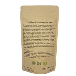 7UN Premium Ashwagandha Root 100g C 100% Pure, Raw, Wild-Harvested, Non-GMO, Vegan C Natural Stress Relief, Immune Support, Energy Boost - Ethically Sourced from Pristine Environments