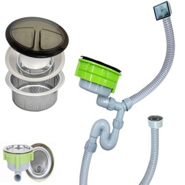 Avian Sink Drain Premium All's Engine Clean Drain Set Odor Blocking, 1. Premium All's Engine Clean Drain Set / 아비앙 싱크대 배수구 프리미엄 올스 엔지클린 배수구세트 악취차단 , 1.프리미엄 올스 엔지클린 배수구 세트
