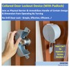 Gascem Door Knob Lockout Device (Matt Silver, 1 Padlock). Door
