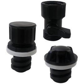 LO MERECES Cooler Drain Plug Hose Connection Set,Drain Plug w/Garden Hose Shut Off Valve for YETI Cooler,for YETI Tundra Cooler,for Roadie Cooler,for Tank Cooler, for RTIC 20QT/45QT/65QT Cooler