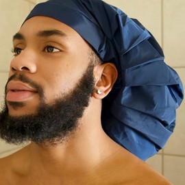 TTAT Shower Cap Jumbo Size for Men & Women With Afro, Long Dreadlocks, Locs, Box Braids, Voluminous & Long Hair, Waterproof, Washable, Reusable & Adjustable