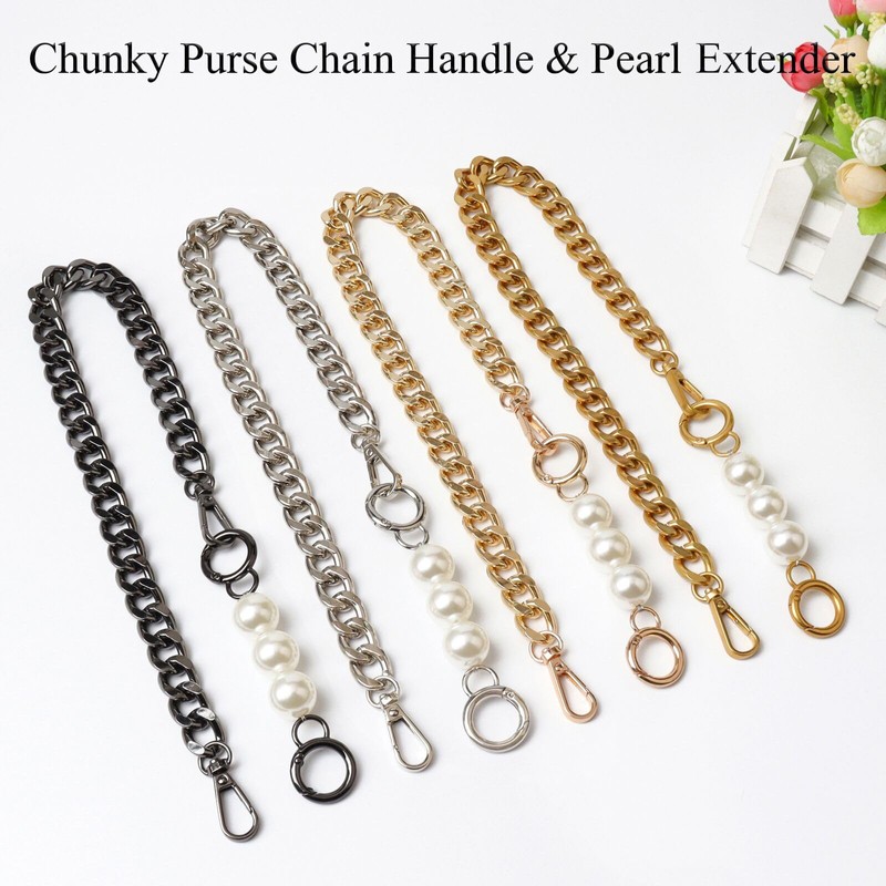 Beaulegan Chunky Bag Chain Handles - Short Strap Replacement for