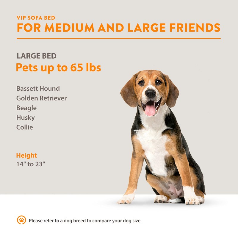 Moots VIP Microsuede Oak Pet Couch, Brown, Medium/Large