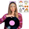 10 Sheets 70s Retro Hippie Theme Temporary Tattoos,Groovy Tattoos Stickers