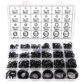 Lyeteung 480 Pieces 24 Sizes O Ring Sealing Rings Set, NBR Rubber Seal Rings Kit, O Ring Assortment, for Sanitary Washers Car Quick Repair, Black