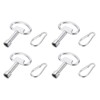 QUARKZMAN Set of 4 Triangular Key Wheelie Bin Metal Triangle