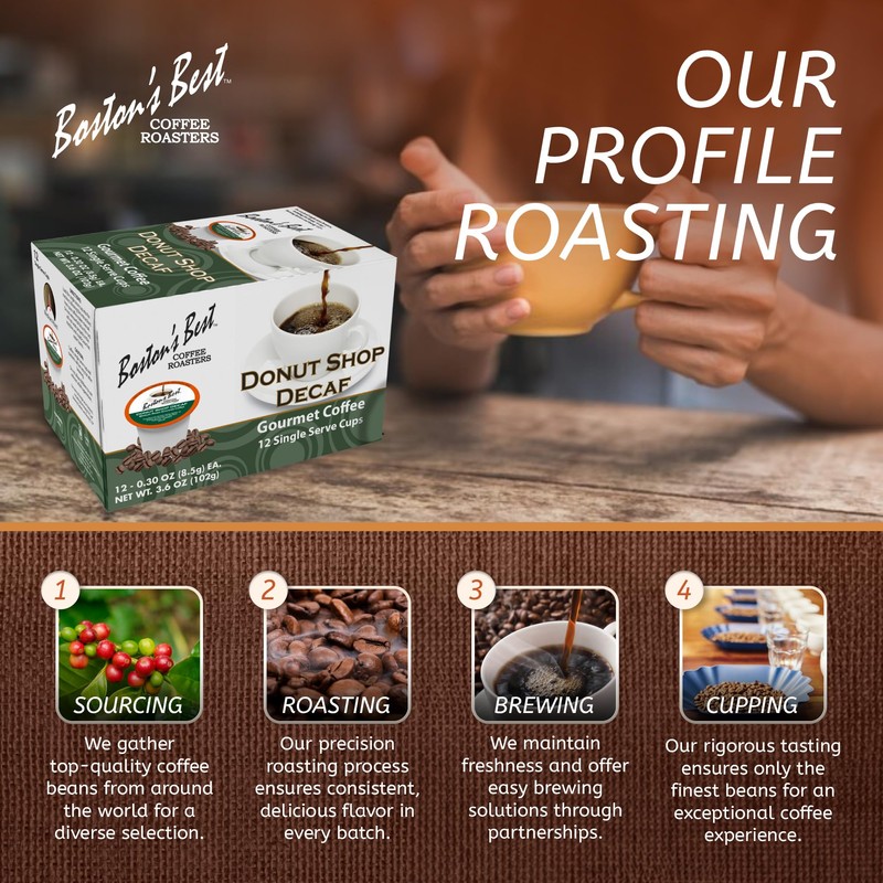Donut Shop Decaf Gourmet Coffee by Bostons Best - 12