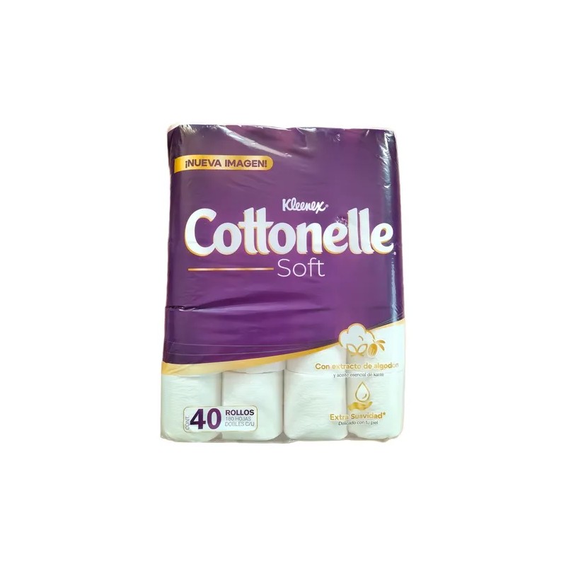 Papel higiénico Kimberly-Clark Kleenex Cotonelle doble hoja de 40 u