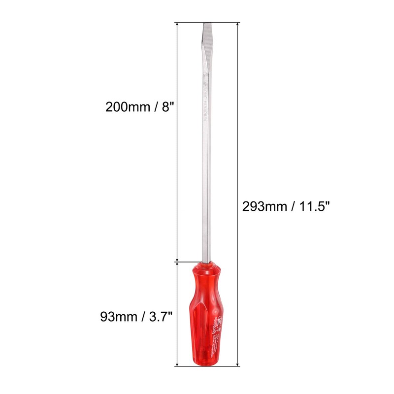 sourcing map 6mm Demolition Driver Magnetic Slotted Screwdriver with 8