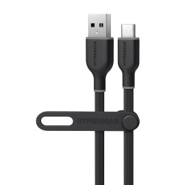 Flexi PRO 10ft USB to USB-C Data Cable-Black/Gray/Whitecolor: Gray Color