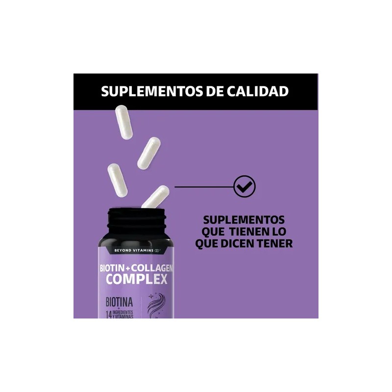 Biotin + Collagen Complex - Contiene Biotina + Colágeno +