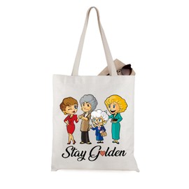 WCGXKO Golden Tote Bag Golden TV Show Inspired Gift Golden Sister Gift Friendship Merch (Stay Tote)