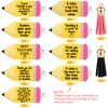 Ecally 36 Pcs Teacher Pencil Keychains with Tassel Teacher Appreciation