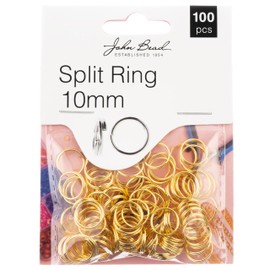 John Bead Split Ring 10mm 100 pack Gold