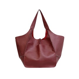 ZOSIVEB Large Tote Handbag, PU Leather Satchel Tote Shoulder Bags Purse Soft Crossbody Oversized Travel Tote Bag (Claret)