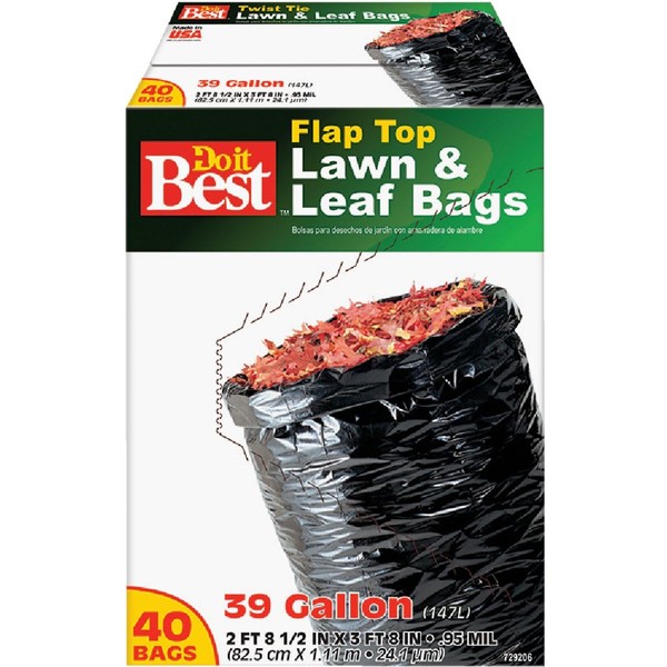 Do it Best 39 Gal. Black Flap Tie Lawn &