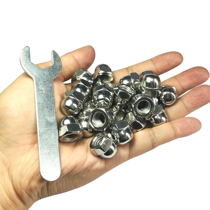 ZDingTech 25pcs 3/8-16 Acorn Cap Nuts,3/8-16 Cap Nuts,Acorn Hex Cap