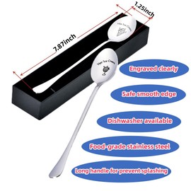 Anniversary Birthday Gift for Couple Husband Boyfriend, His and Hers Gifts for Couples Matching Ice Cream Spoons for Wife Girlfriend Valentines Christmas Gifts for Him Her Pack of 2