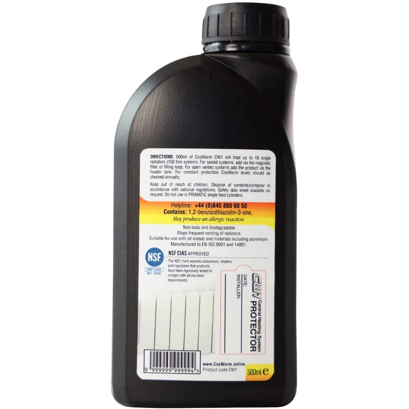 CosWarm CW1 Central Heating Inhibitor & Protector | Treats Up