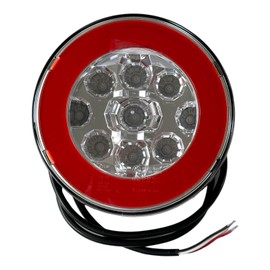 MelTruck® 2 Function Round Neon LED Rear Fog Light E9 for Cars Lorries Trailers