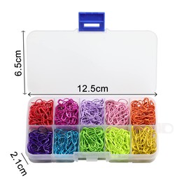 500 Pcs Colorful Pear Shaped Clip Pins Bulb Safety Pins Metal Gourd Pins with Storage Box for Clothing Tag, DIY Clothing Craft Making, Sewing