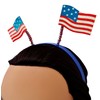 Red White Blue Patriotic American Flag Headband Boppers Hair Accessories,