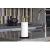 LUTAVOY Marble Paper Towel Holders Copper Plated Standing Kitchen Paper