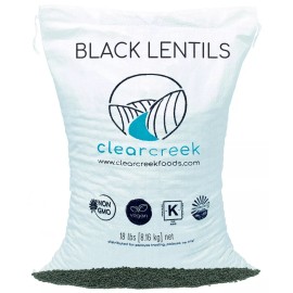 Clear Creek Black Beluga Lentils, Dry, 18 LBS